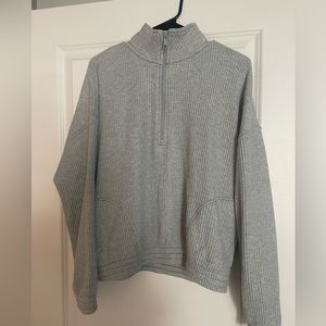 Aerie Waffle Knit Quarter Zip